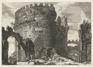 Grabmal der Caecilia Metella in Rom von Giovanni Battista Piranesi