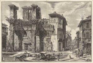Ansicht der Überreste des Forums von Nerva, aus Vedute di Roma (Ansichten von Rom) von Giovanni Battista Piranesi