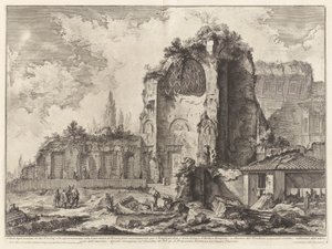 Ansicht der Überreste von zwei Triclini, die zum Goldenen Haus des Nero gehörten