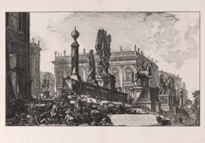 Ansicht des Kapitols von der Seite, aus Vedute di Roma (Ansichten von Rom) von Giovanni Battista Piranesi