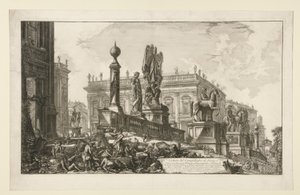 Veduta del Campidoglio di fianco (Ansicht des Kapitols von der Seite), aus Vedute di Roma