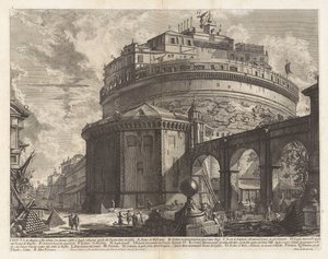Ansicht des Mausoleums des Kaisers Hadrian (heute Castel Sant