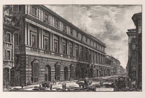 Ansicht des Palazzo Stopani. Architektur von Raphael von Urbino, aus den Vedute di Roma von Giovanni Battista Piranesi