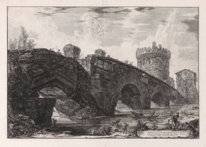Veduta del Ponte Lugano su l von Giovanni Battista Piranesi
