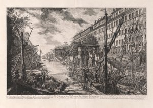 Ansicht des Hafens von Ripa Grande, aus Vedute di Roma von Giovanni Battista Piranesi