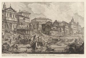 Ansicht des Hafens von Ripetta, aus Vedute di Roma