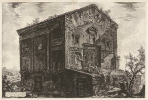 Ansicht des Tempels der Camene, ehemals von einem Wald im Tal Egeria umgeben von Giovanni Battista Piranesi