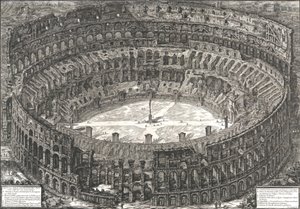 Veduta des Amphitheaters Flavio genannt das Kolosseum