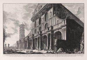 Ansicht der Basilika von San Paolo fuori le Mura, erbaut von Konstantin dem Großen, aus Vedute di Roma von Giovanni Battista Piranesi