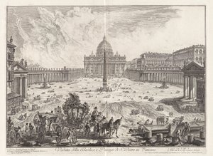 Ansicht der Basilika und des Platzes von Sankt Peter
