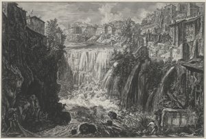 Ansicht des Wasserfalls von Tivoli von Giovanni Battista Piranesi