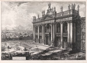 Veduta della Facciata della Basilica di S. Giovanni Laterano