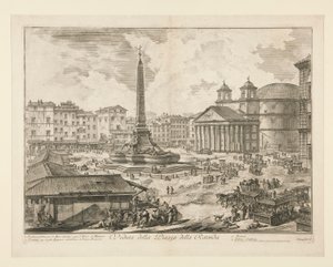 Ansicht der Piazza della Rotonda, aus Vedute di Roma