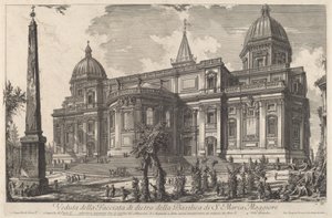 Ansicht der Rückfassade der Basilika S. Maria Maggiore von Giovanni Battista Piranesi
