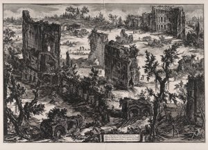 Ansicht der Thermen des Titus, aus Ansichten von Rom