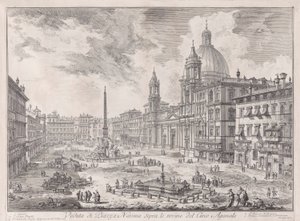 Veduta di Piazza Navona sopra le rovine del Circo Agonale, aus Vedute di Roma von Giovanni Battista Piranesi