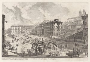 Ansicht der Piazza di Spagna, aus Vedute di Roma von Giovanni Battista Piranesi