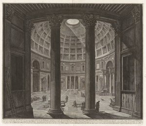 Innenansicht des Pantheons, aus Vedute di Roma von Giovanni Battista Piranesi