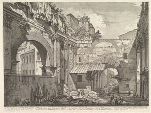 Innere Ansicht des Atriums des Portikus von Ottavia, 1760 von Giovanni Battista Piranesi