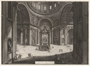 Innenansicht der Basilika St. Peter von Giovanni Battista Piranesi