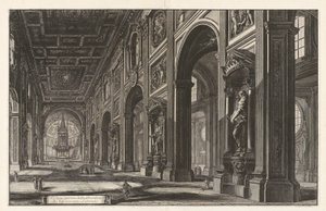 Veduta interna della Basilica di S. Giovanni Laterano (Innenansicht der Basilika von San Giovanni Laterano), aus Vedute di Roma (Ansichten von Rom) von Giovanni Battista Piranesi