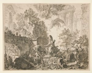 Veduten von Rom: Frontispiz mit Minerva-Statue von Giovanni Battista Piranesi