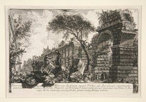 Veterum Aquae Marciae ductuum, muris Urbis ab Aureliano constructis (Antiker Aquädukt der Acqua Marcia), aus Della Magnificenza ed Architettura de von Giovanni Battista Piranesi