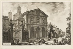 Ansicht der Basilika San Sebastiano fuori delle mura [St. Sebastian außerhalb der Mauern] an der Via Appia, aus Ansichten von Rom