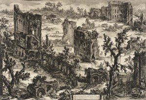 Ansicht der Bäder des Titus, ca. 1775 von Giovanni Battista Piranesi