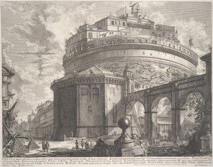Ansicht des Mausoleums des Kaisers Hadrian, jetzt Castel S. Angelo genannt..., ca. 1756