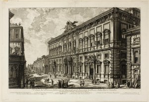 Ansicht des Palazzo della Consulta auf dem Quirinal, Sitz des päpstlichen Sekretariats, aus Ansichten von Rom