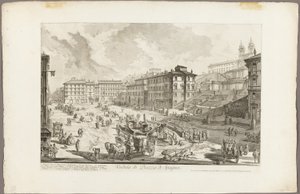 Ansicht der Piazza di Spagna, aus Ansichten von Rom