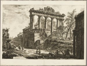 Ansicht des sogenannten Tempels der Eintracht, aus Ansichten von Rom von Giovanni Battista Piranesi