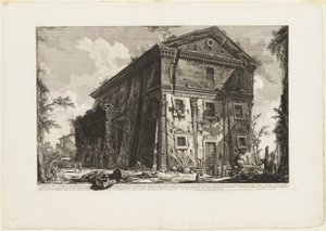 Ansicht des Tempels des Bacchus, jetzt die Kirche von S. Urbano, zwei Meilen von Rom entfernt, jenseits der Porta S. Sebastiano, aus Ansichten von Rom von Giovanni Battista Piranesi