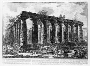 Ansicht der Tempel von Paestum von Giovanni Battista Piranesi