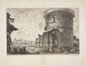 Ansicht des Grabes der Plautii auf der Straße von Rom nach Tivoli in der Nähe der Ponte Lugano von Giovanni Battista Piranesi
