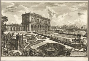 Ansicht der Villa Seiner Eminenz Kardinal Alessandro Albani, außerhalb Porta Salaria, aus Ansichten von Rom von Giovanni Battista Piranesi