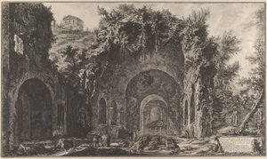 Ansicht der Quelle und der Grotte von Egiria außerhalb der Porta Capena von Giovanni Battista Piranesi