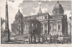 Ansicht des Hintereingangs der Basilika S. Maria Maggiore, ca. 1760-1778 (Radierung) von Giovanni Battista Piranesi