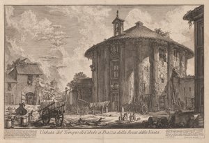 Ansichten von Rom: Der Tempel des Portunus (?) von Giovanni Battista Piranesi