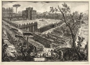 Villa Pamphili außerhalb von Porta S. Pancrazio, aus Ansichten von Rom von Giovanni Battista Piranesi