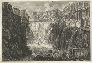 Wasserfall in Tivoli von Giovanni Battista Piranesi