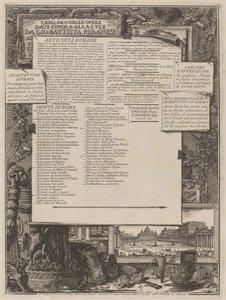 Katalog der bisher veröffentlichten Werke von Gio Battista Piranesi von Giovanni Battista Piranesi and Francesco Piranesi