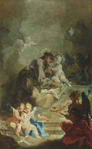 Der heilige Antonius von Padua, der das Christkind anbetet, ca. 1730 von Giovanni Battista Pittoni