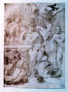 Studie von nackten Männern im Gespräch