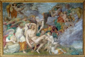 Der Tod des Adonis, Fresko der 5. südlichen Travee der Galerie von Franz I. in Fontainebleau
