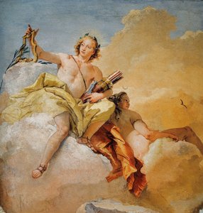 Apollo und Diana, aus dem Raum der olympischen Götter in der Foresteria (Gästehaus), 1757