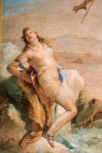 Detail von Angelica, aus Ruggero befreit Angelica, aus dem Raum des Orlando Furioso in der Palazzina