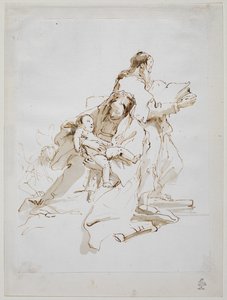 Heilige Familie mit dem lesenden Heiligen Josef von Giovanni Battista Tiepolo