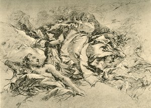 Madonna in Wolken, umgeben von Engeln, um 1754, 1928